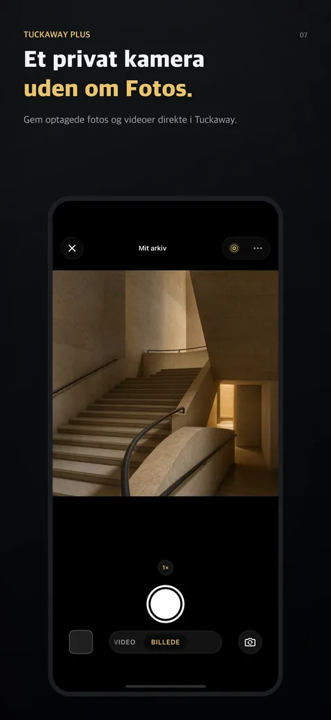Et privat kamera uden om Fotos.