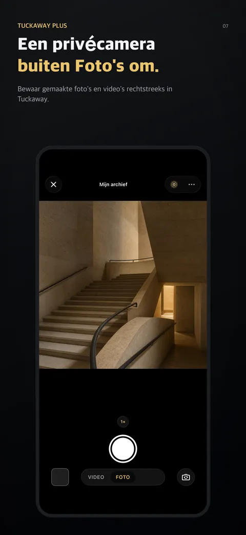 Een privécamera buiten Foto's om.